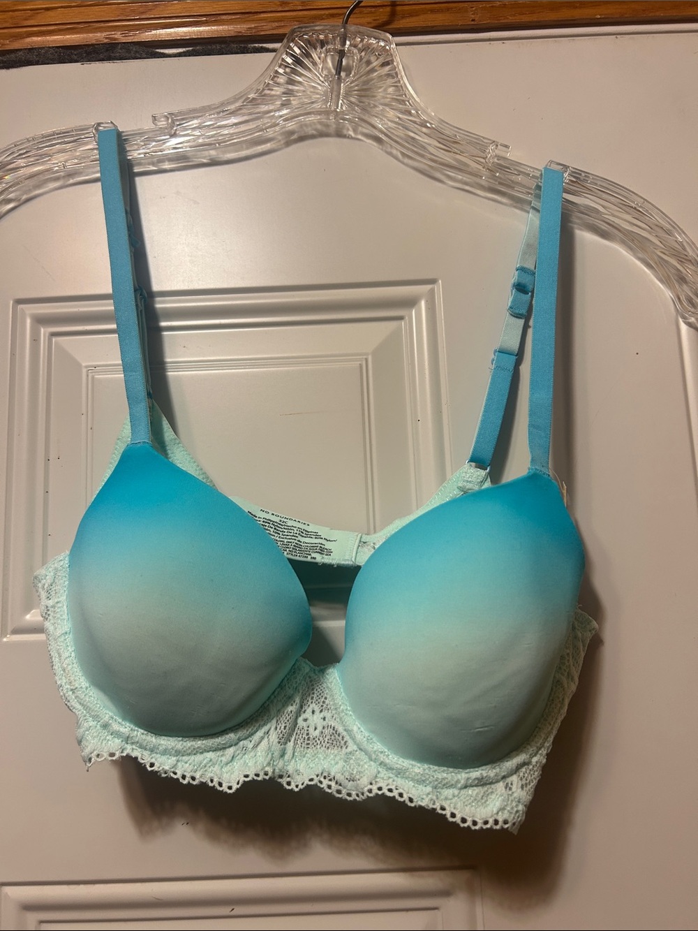 Light Blue Ombre Lace Underwire Bra - Women Intimates 32C NWT